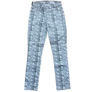 Adriano Goldschmied Womens Mari High Rise Straight Jeans Size 25 Snake Print